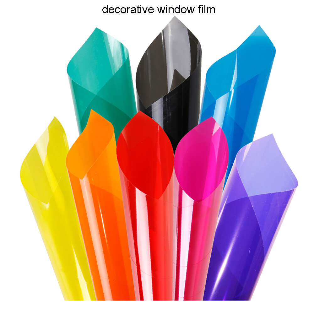 Colorful Window Tinting Film Clear Decorative Home Mall Glass Decor Stickers
