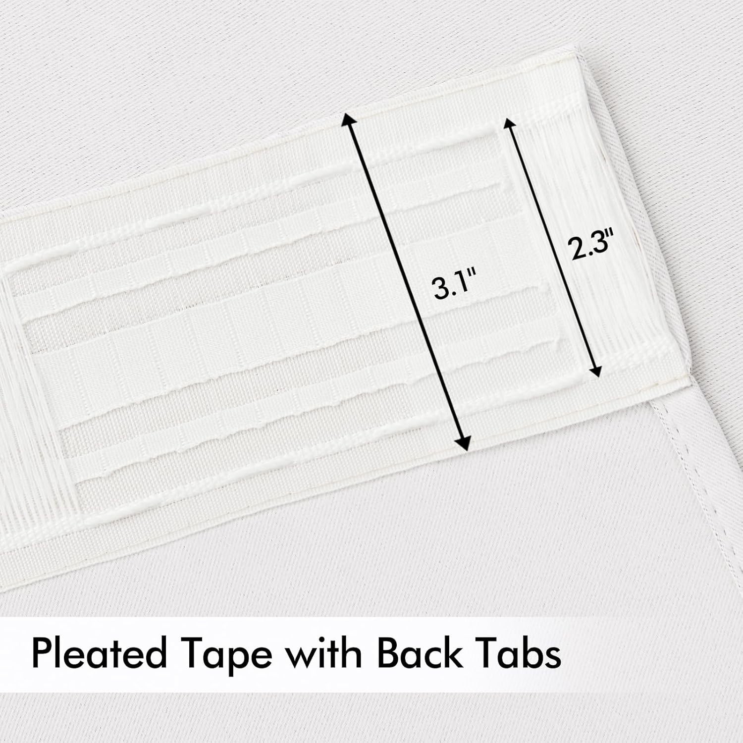 Stylish 96 Inch Blackout Curtain Set in Pure White – Rod Pocket & Pinch Pleat