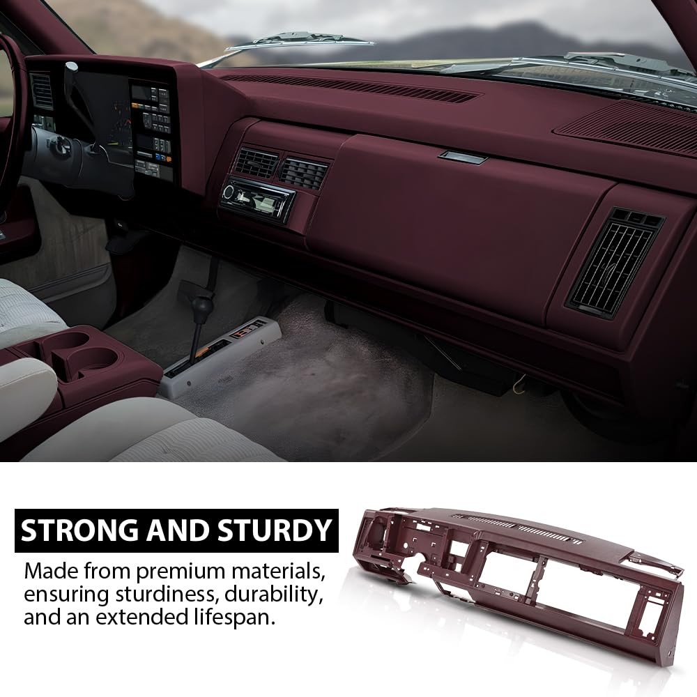 Red ABS Dash Dashboard Core for 1988-1994 Chevy GMC Truck Blazer Yukon Suburban
