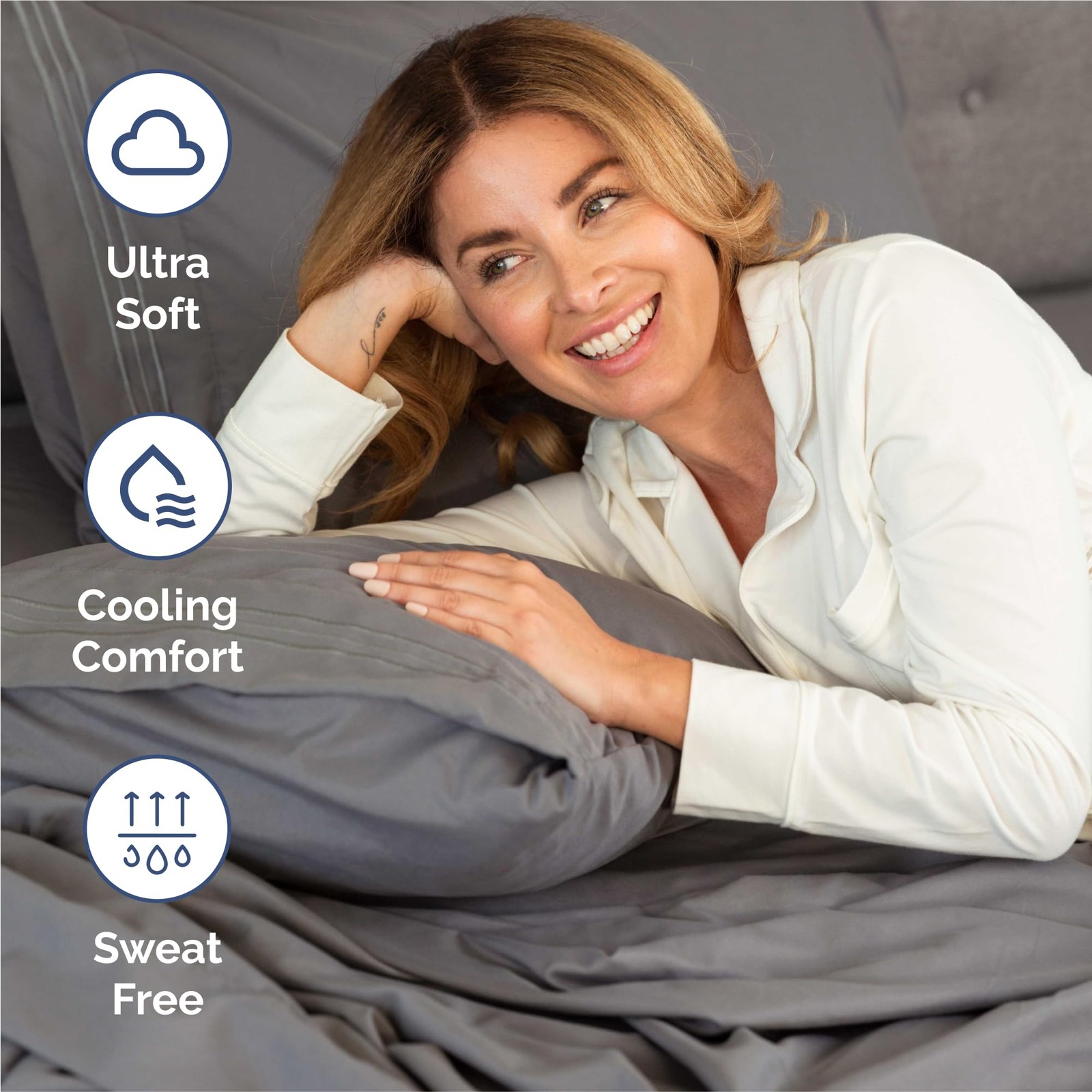 Split King Size 5 Piece Sheet Set – Comfy Size, 07 – Dark Grey