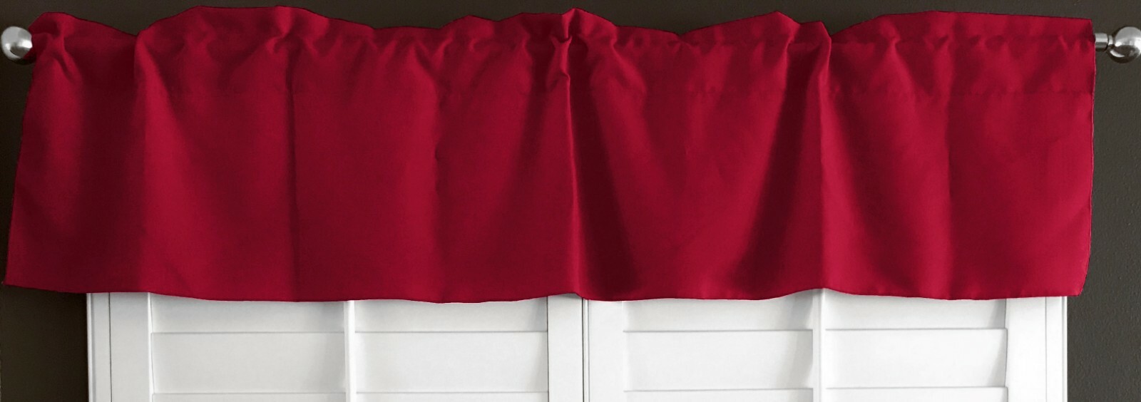 100% Polyester Poplin Solid Kitchen Curtain Tier/Valance Window Treatment