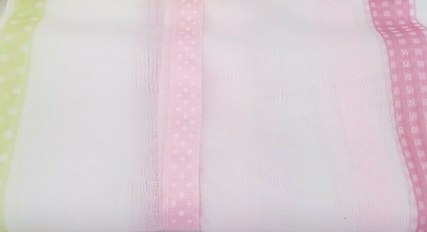 Little Boutique Ribbon Window Drape Panel 43″ x 84″ NIP