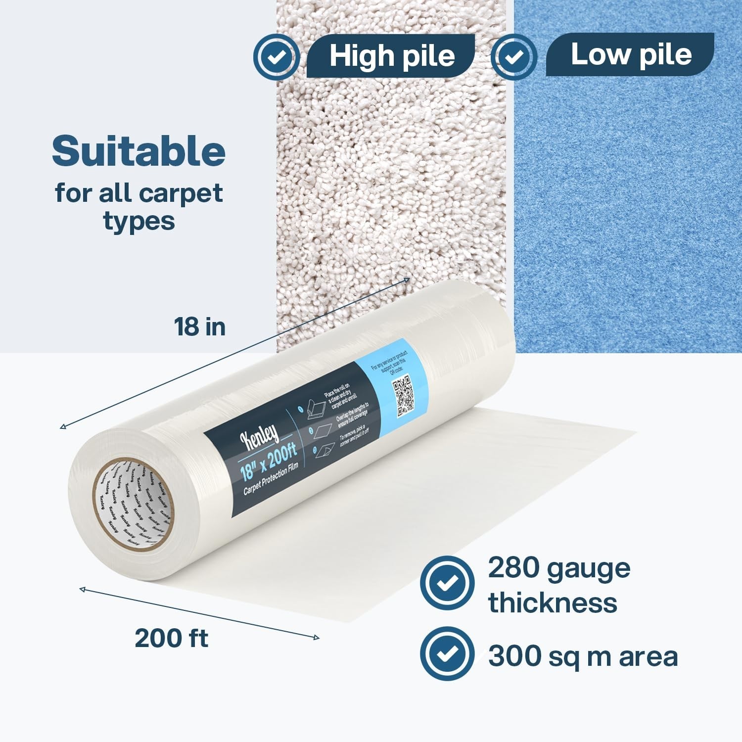 – Self Adhesive Plastic Carpet Protector Film – He