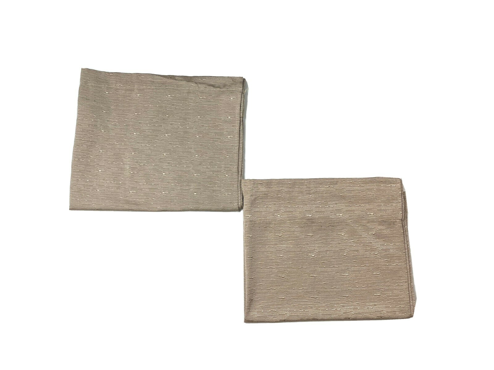 2 Essential Home Textured Curtains Drapes Panels Beige Taupe Light 63″ Faux Silk