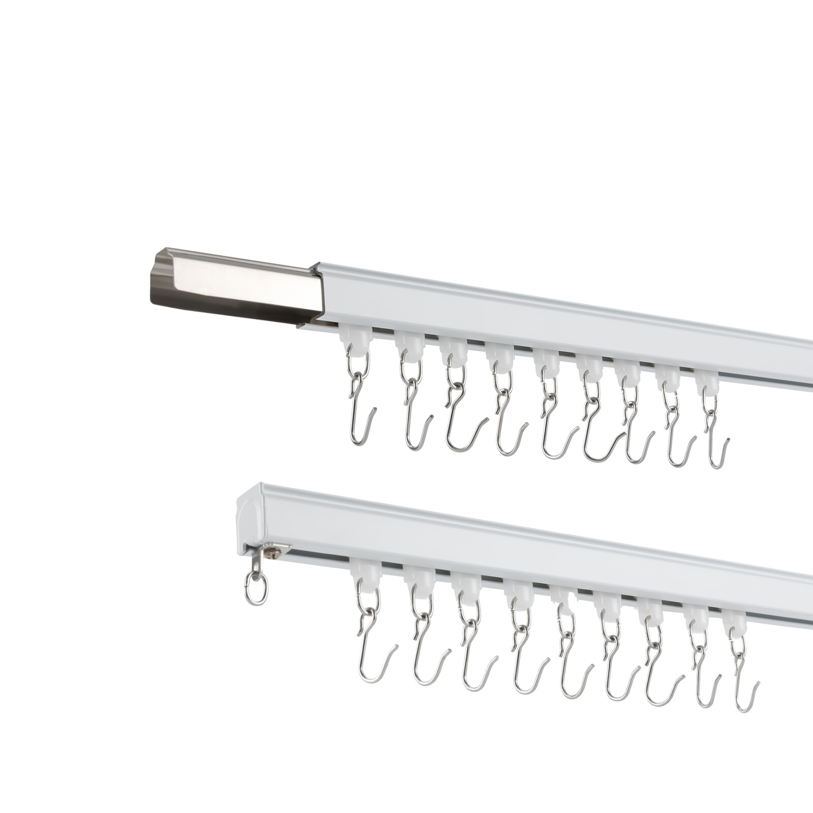 Track Kit With Roller Hooks Wall Mount Curtain Track 12ft-18ft Track System New