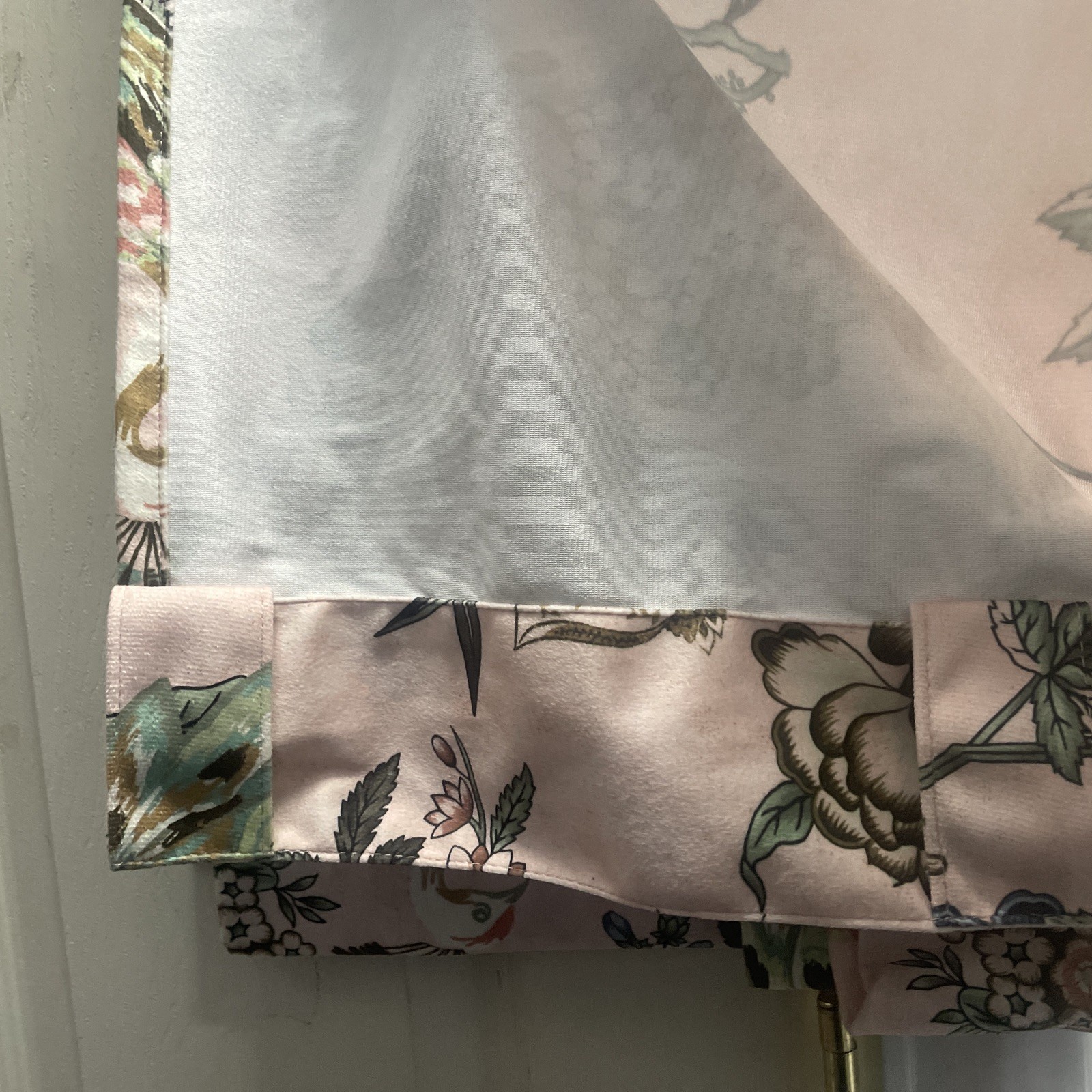 Callisto Home Peacock Bird Floral Curtains 2pc Window Panels Drapes New 38 x 84”