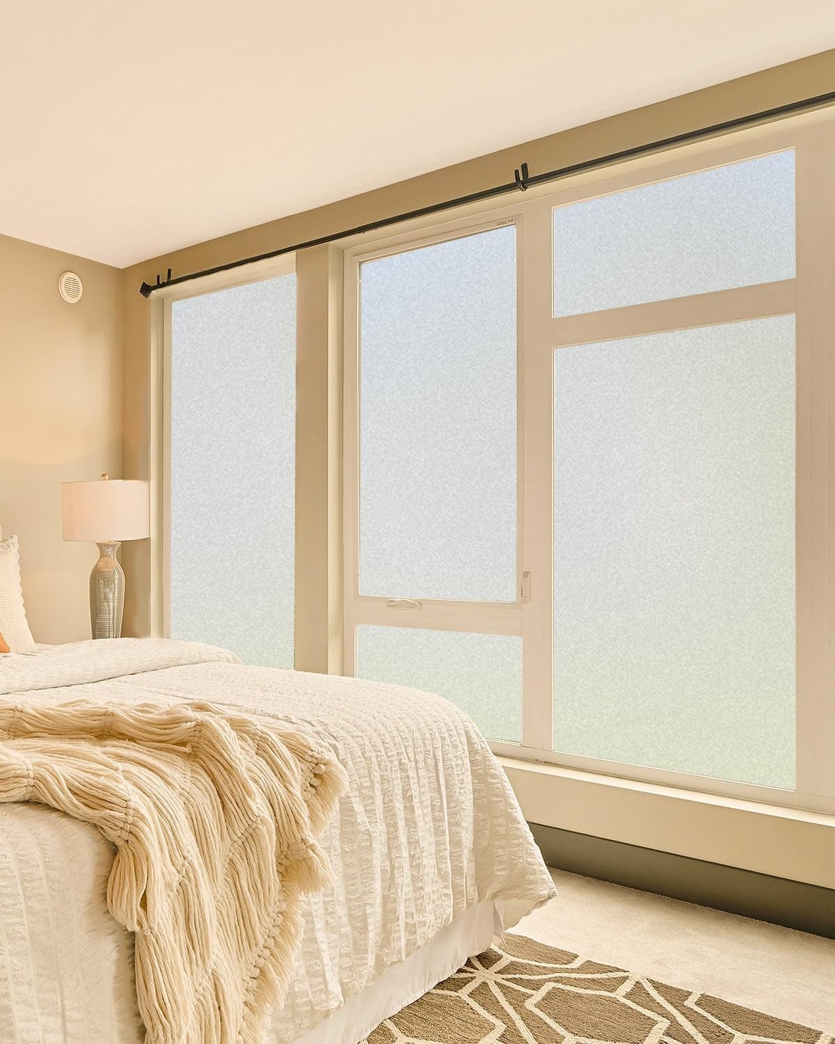 17.5×78.7″ Frosted Window Film Privacy Static Cling Decorative Bathroom Anti-UV