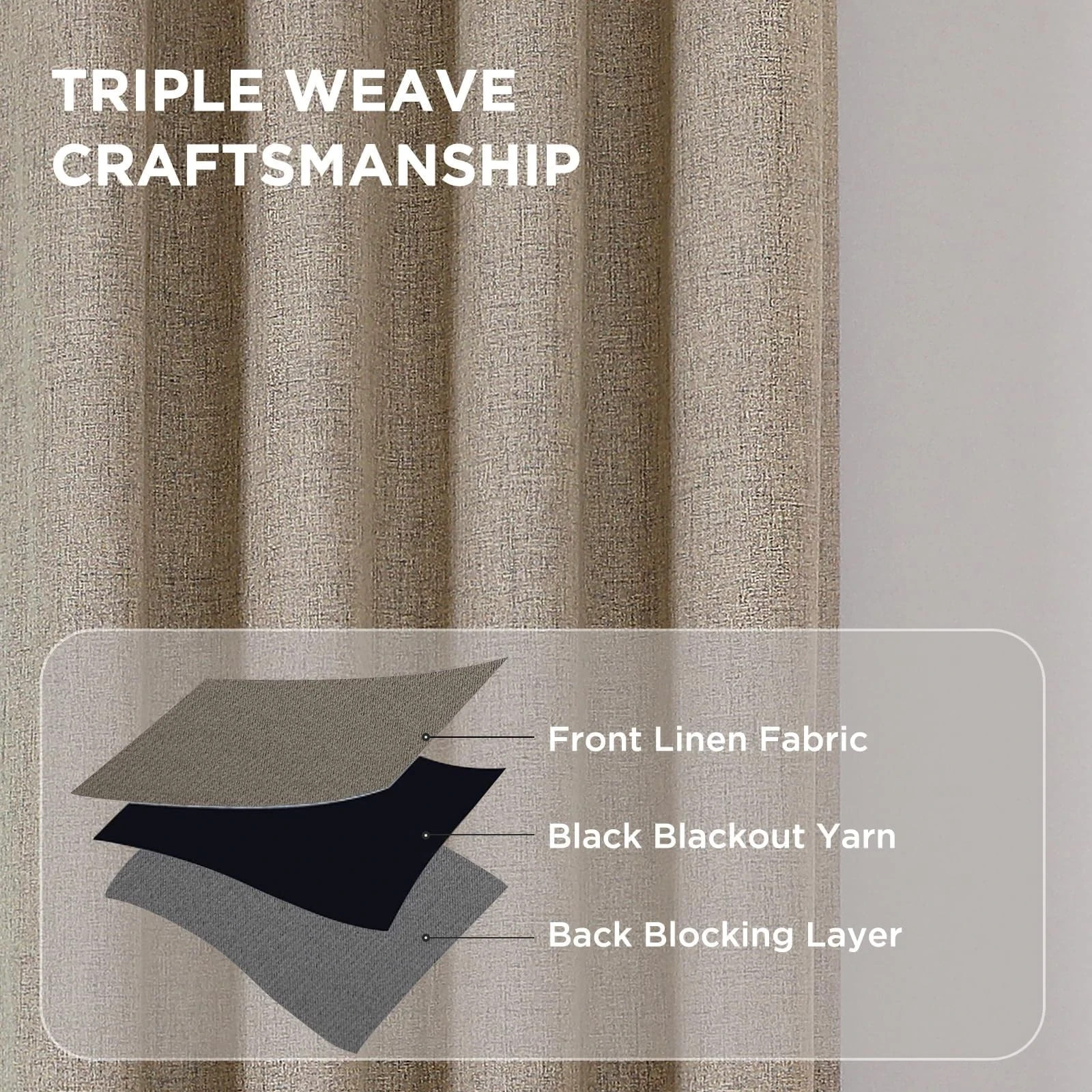 Blackout Window Curtains Curtain 100% Fabric 84 inches Pair Eyelet for Bedroom..