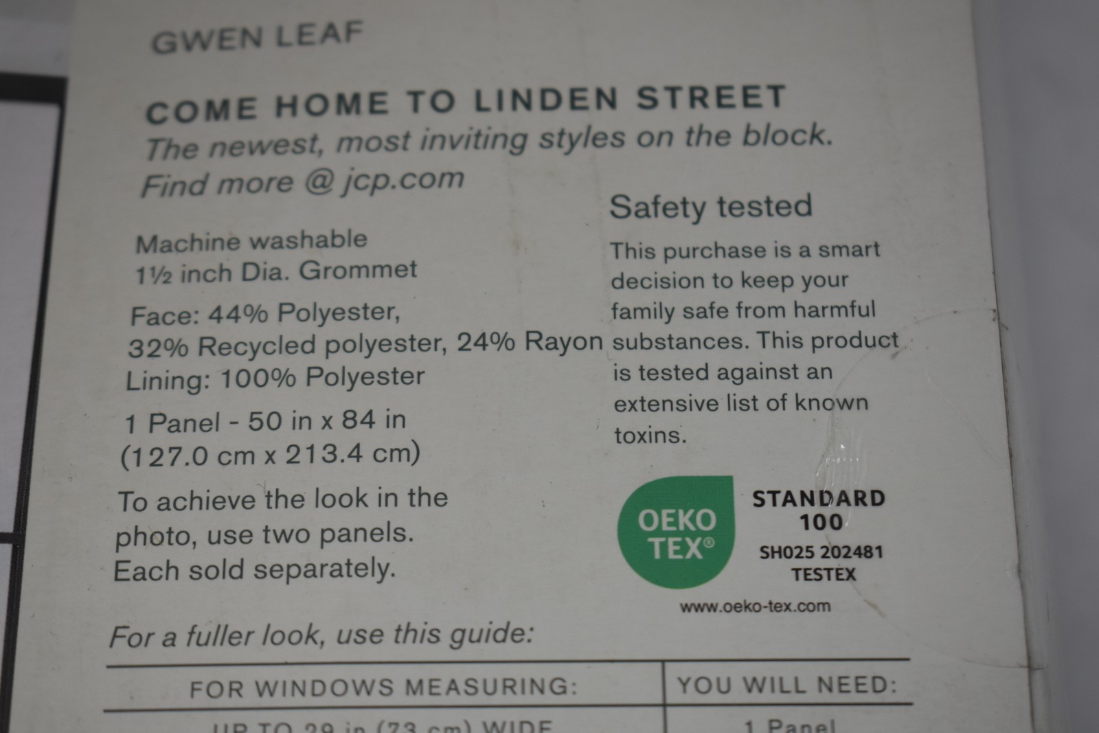 linden Street Light-Filtering Grommet Top Curtain Panel Sullivan Khaki 50″ x 84″