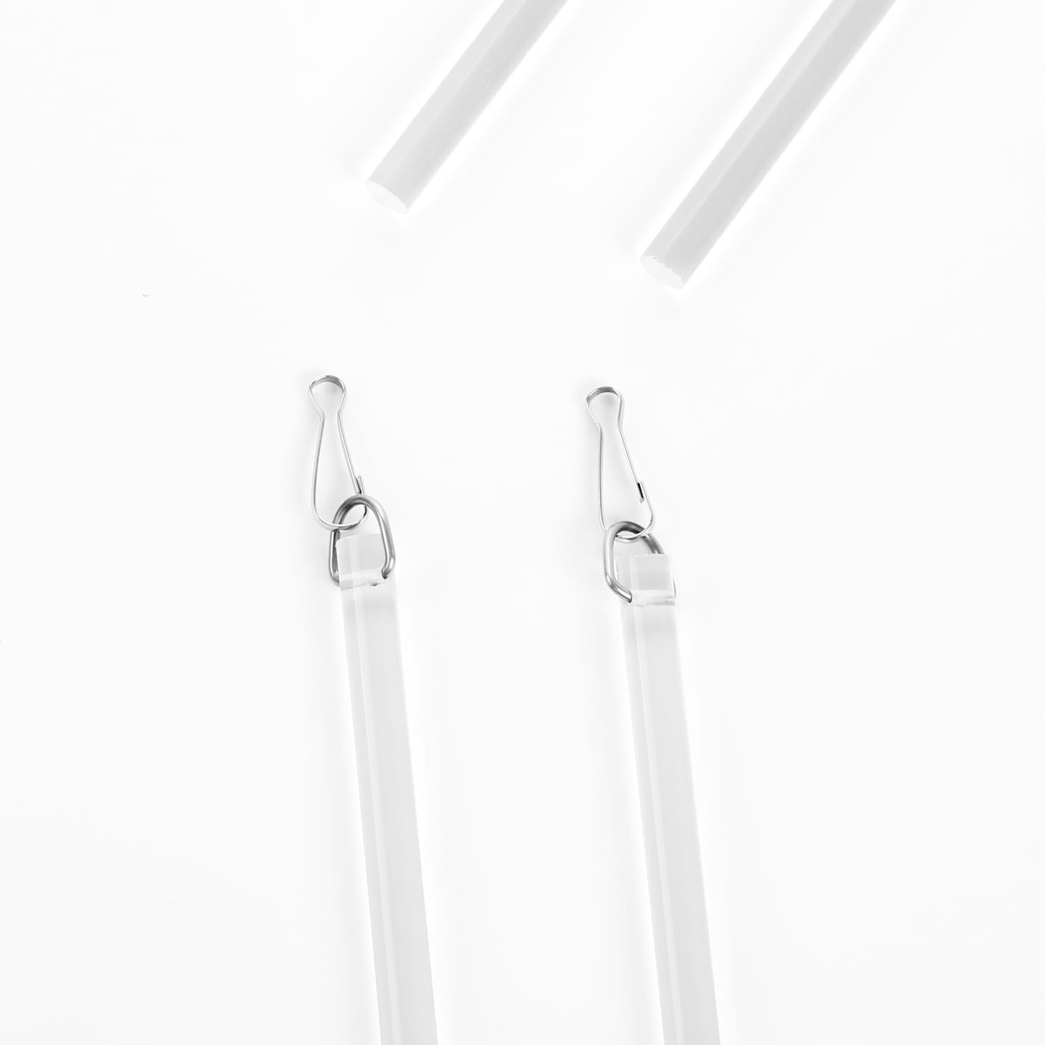 17 inch Curtain Pull Wand, Clear Rod 17″-2 Pack, Transparent