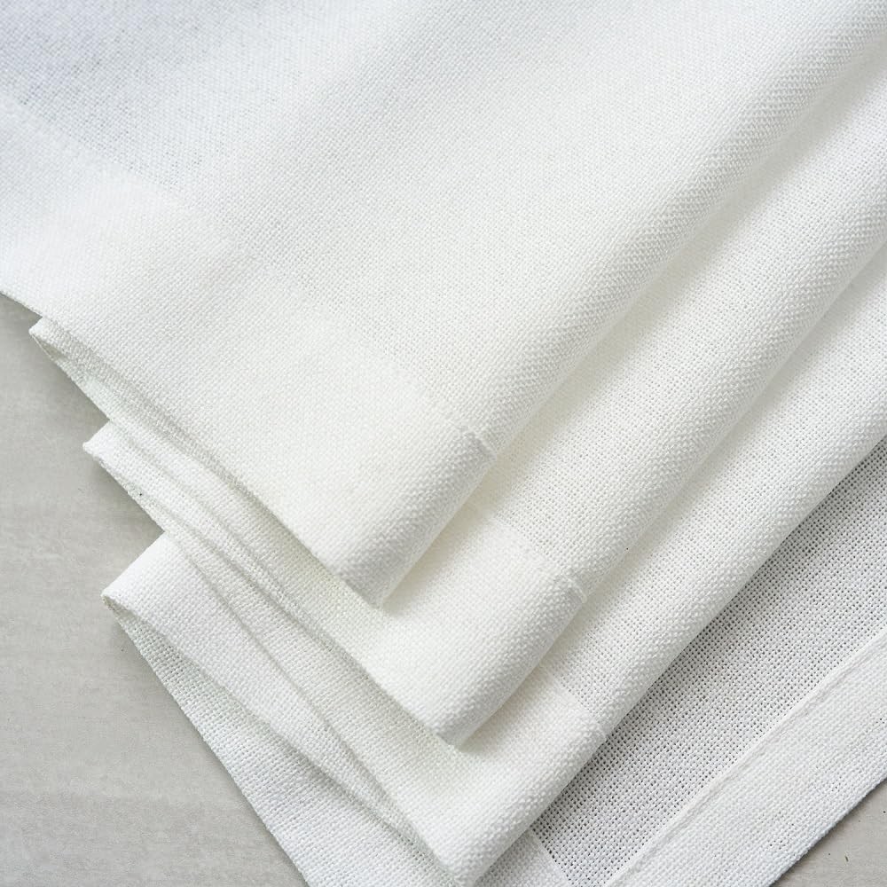 Ftinala Off White Thick Linen Semi Sheer Curtains 108 Inches Long 50 Inches