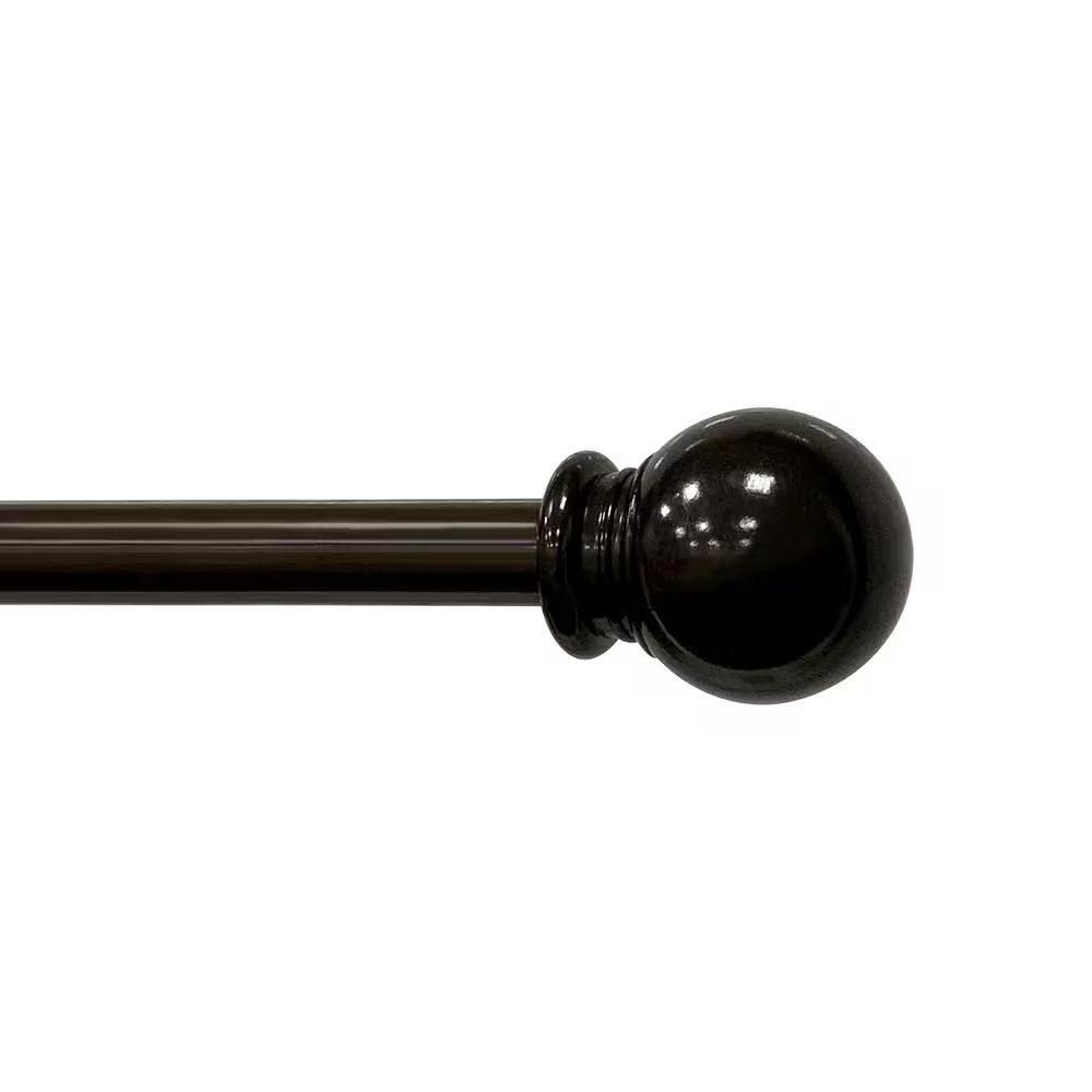 84 In. – 120 In. Adjustable Single Curtain Rod 5/8 In. Dia. in Oil Rubbed Bronze