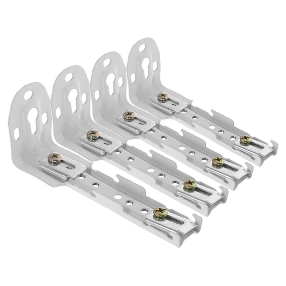 4 Pcs Double Curtain Rail Brackets Track Mounting Hardware Wall Holder