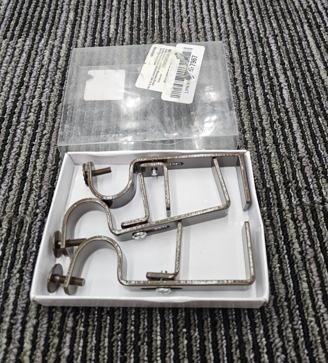 (QTY 6) Nono Bracket Outside Mounted Blinds Curtain Rod Bracket Attachment Brown