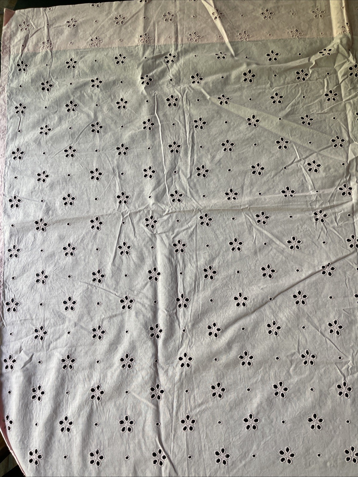 Pottery Barn Kids Pole Top Eyelet Curtain Sheer Panel Pink French Country