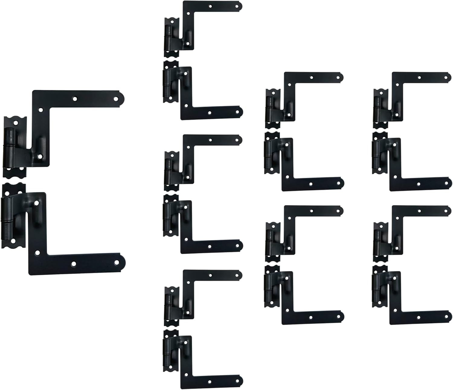 Matte Black Shutter Hinges for Wood & Brick – 16 Pack, Taiwan Made
