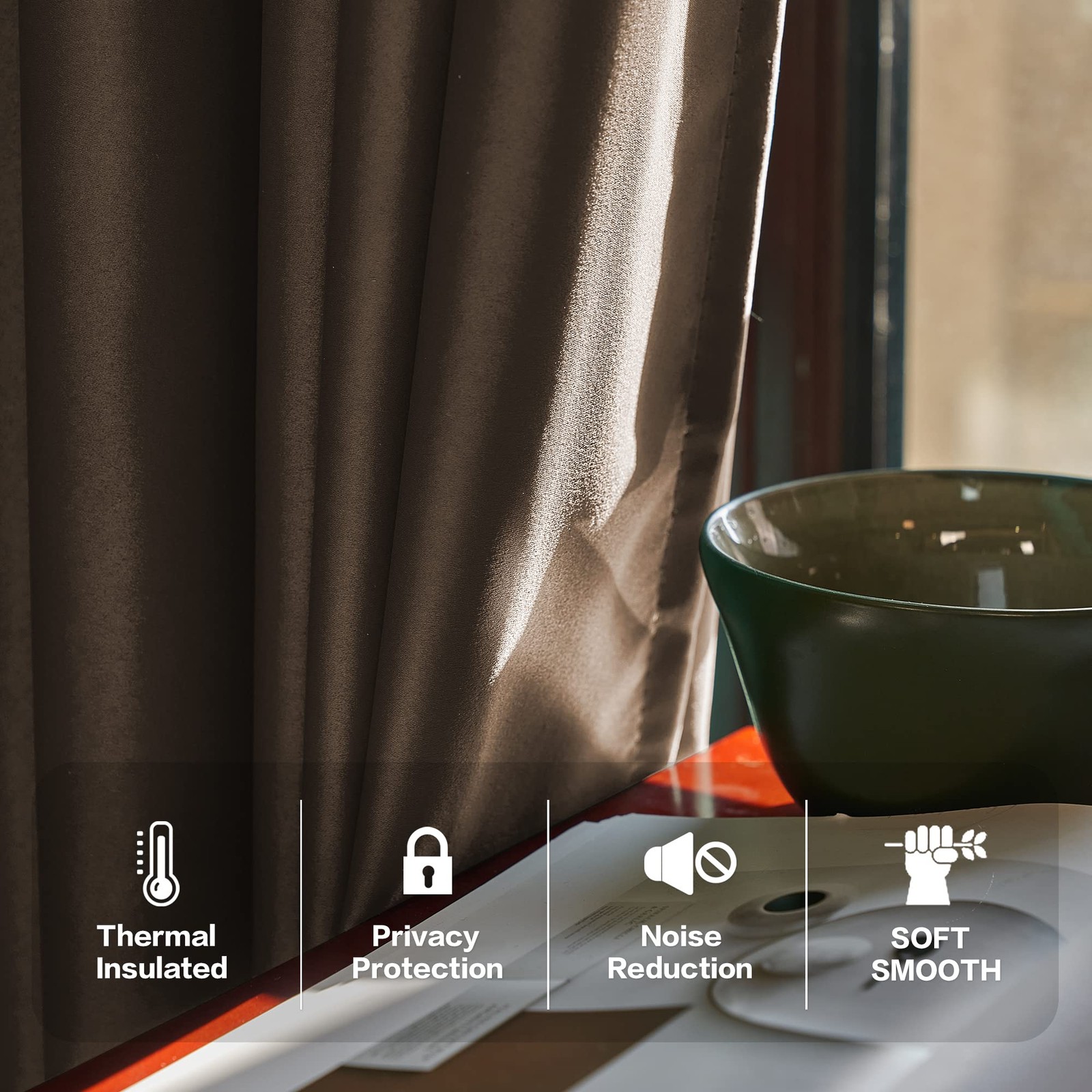 Huto Extra Long Blackout Pinch Pleat Window Curtain For Bedroom Living Room