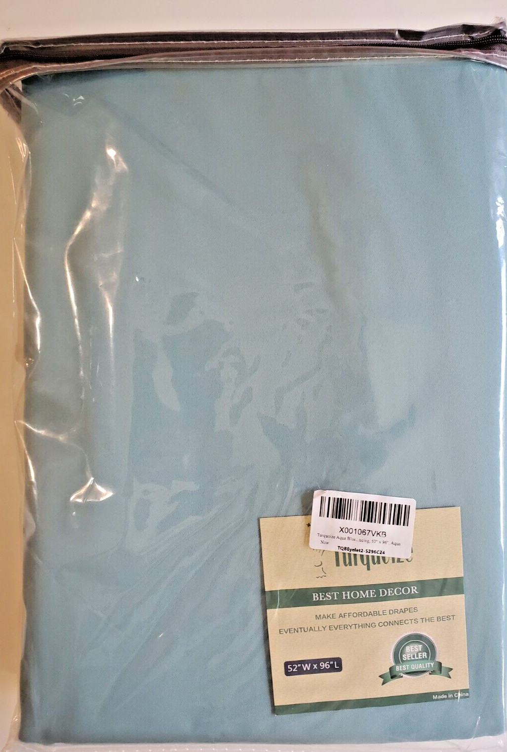Aqua Blue 52″W x 96″L – Turquoize Best Home Decor Drapes