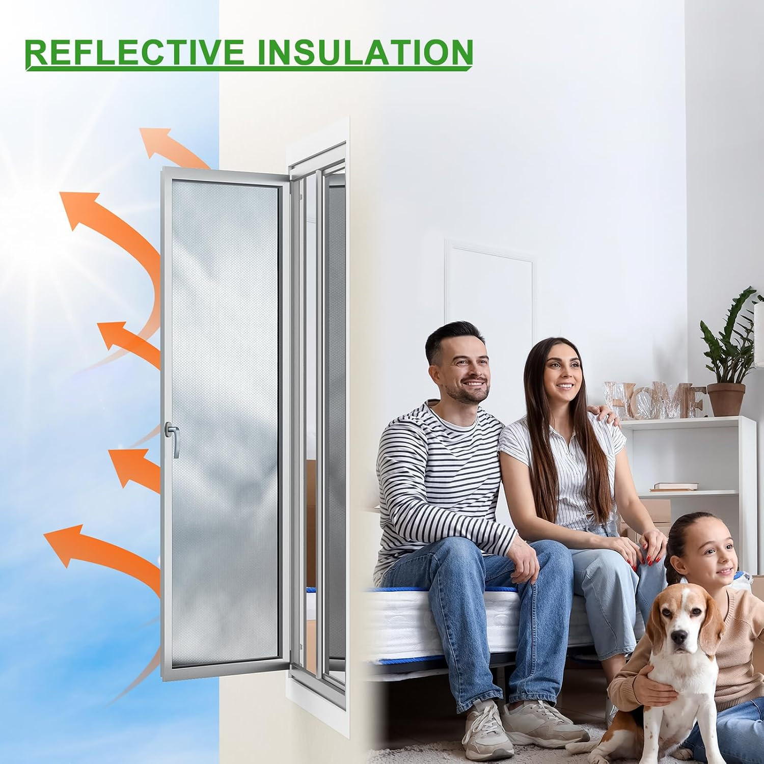 Double Bubble Reflective Insulation,Window Insulation for Winter, 23.6″ X 10 Ft