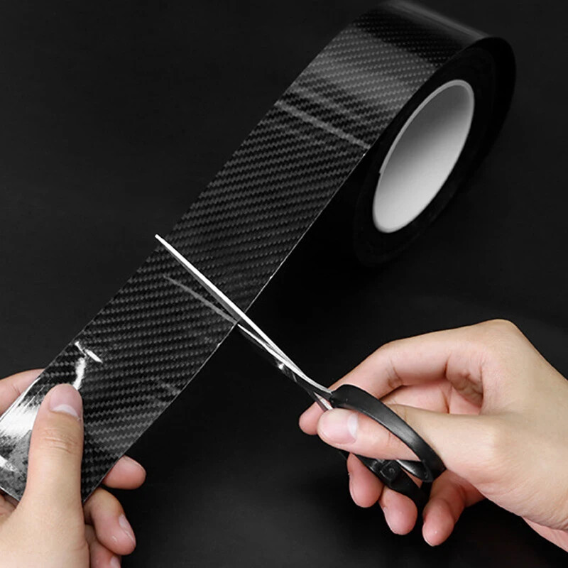 Anti Scratch Car Door Sill Protector Stickers Nano Carbon Fiber DIY Paste Strip