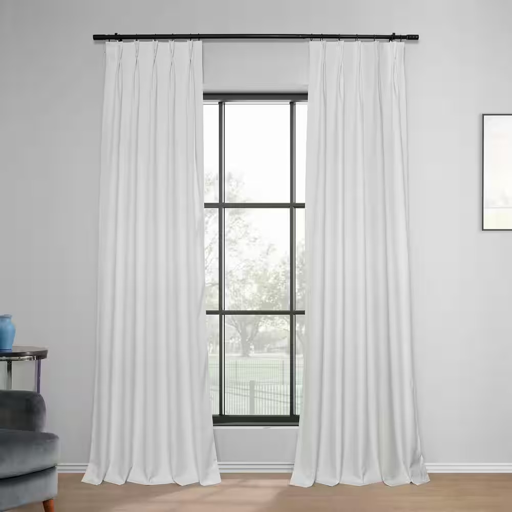 Off-White Performance Linen Curtains Pleated 25 In. W X 84 In. L Pinch Pleat Hot