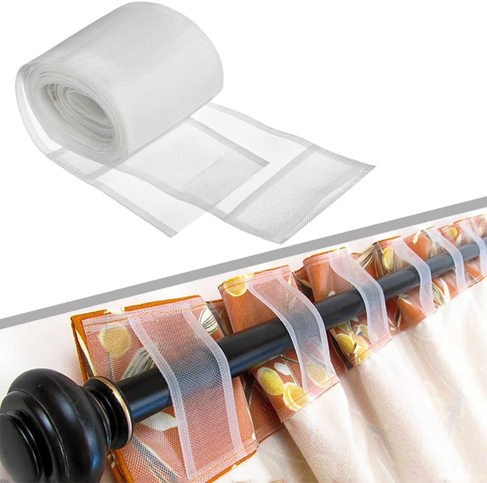 32 Feet Curtain Tape 4 Inch Grommet Serpentine Drapery Header Sew On Polyester