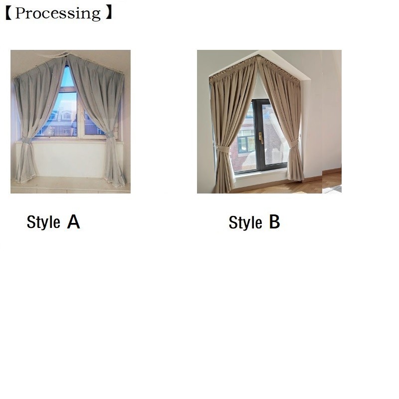 Irregular Trapezoid Triangle Curtain Window Sheer Customize KARLLEO-250709