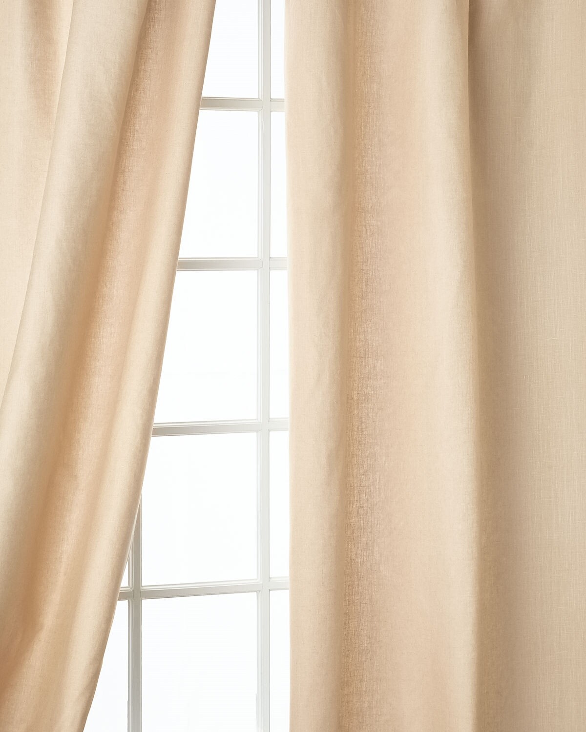 Skye 100% linen drapes with grommets (pair)