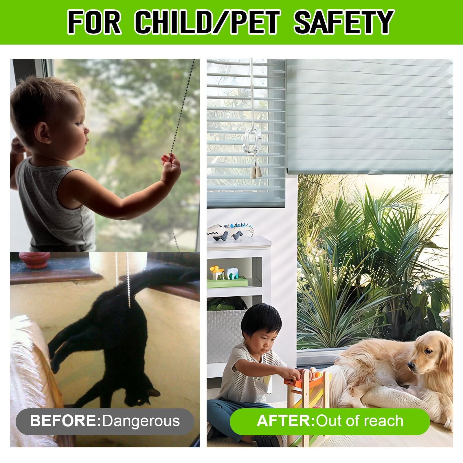 8 Pack Blind Cord Winder Safety Blind Cord Holder Clear Baby Proof Window Bli…