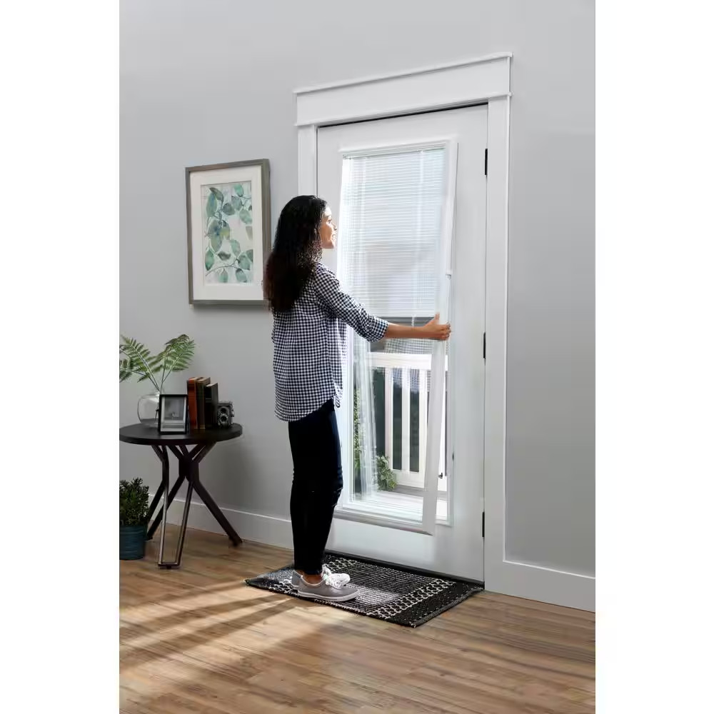 White Cordless Add-On Blinds for Raised Frame Doorglass 21-3/4 In. Width X 65-3/