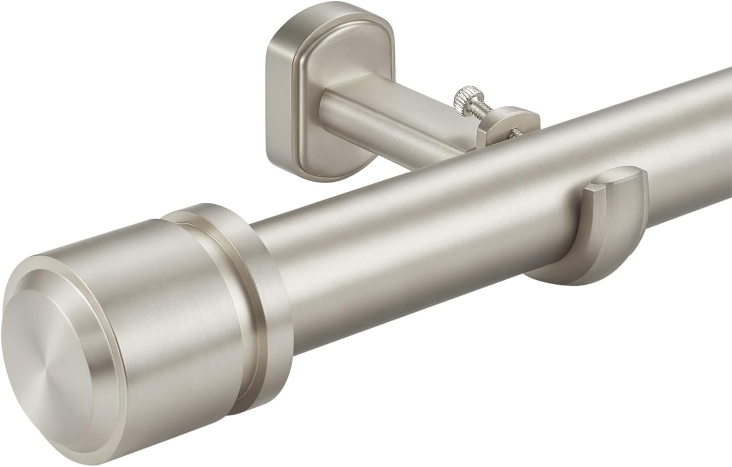Heavy Duty 1 1/8″ Curtain Rod 12-20ft, Adjustable Brushed Nickel Drapery Rod