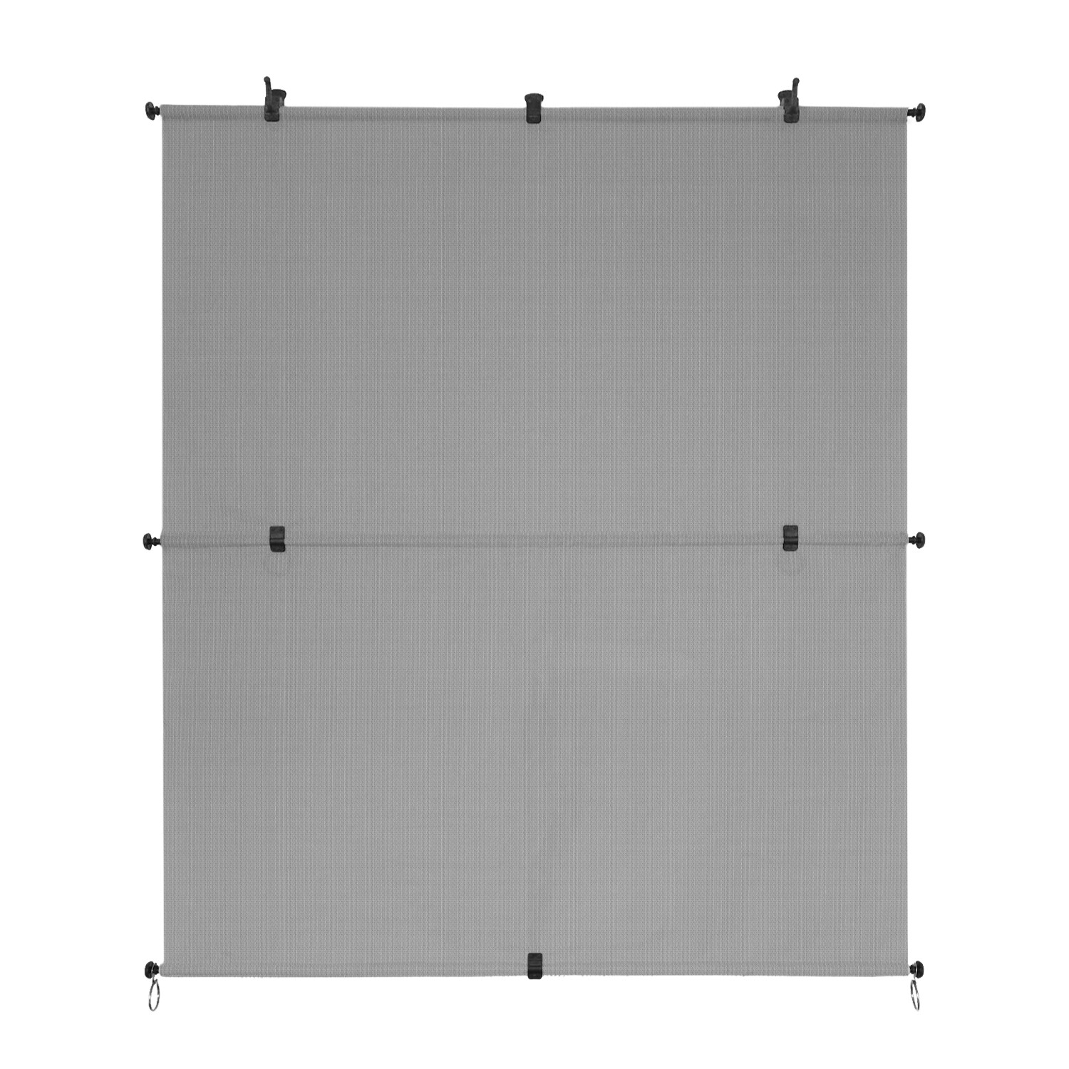 Gray Foldable Roller Sunshade Cordless Curtain for Windows Patio Porch Gazebo