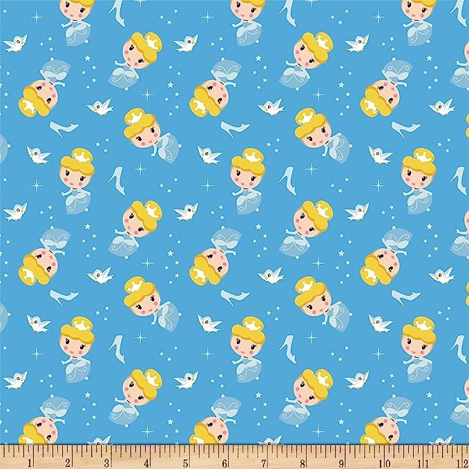 Disney Princess Kawaii Cute Cinderella Cotton Curtain