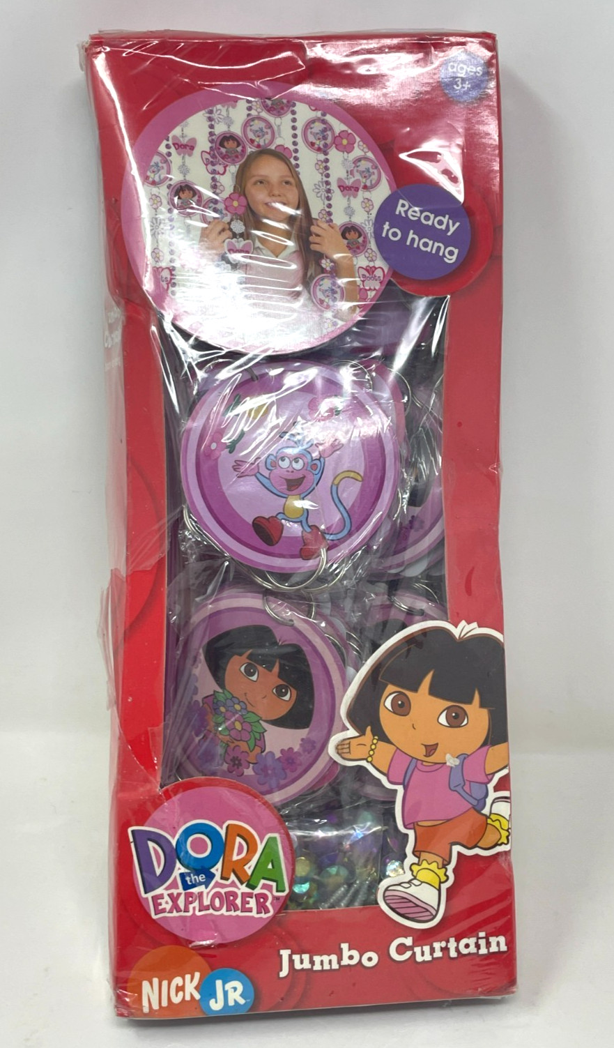 Nick Jr Dora The Explorer Beaded Jumbo Curtain 24×60 Ready to Hang
