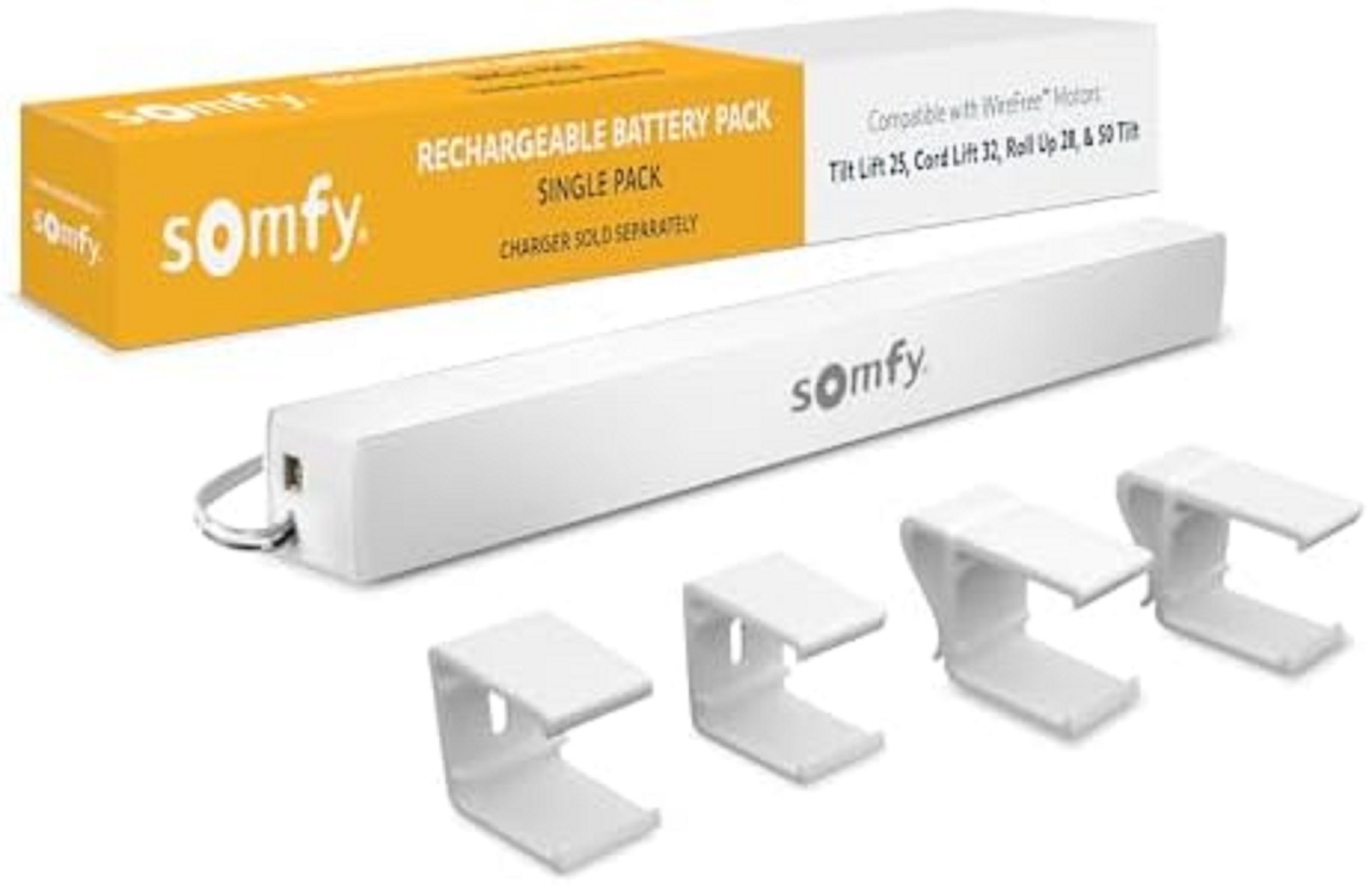Elegant Rechargeable Lithium-Ion Battery Pack for Blinds – 3 Batteries Included