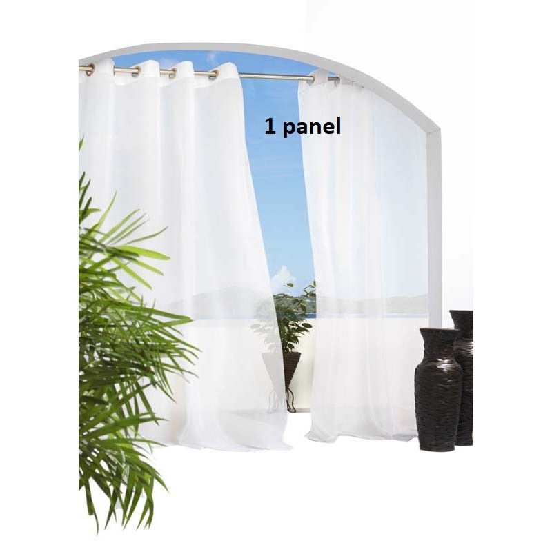 Outdoor decor Sheer White Escape Panel (one Panel) 54″ W x 108″ L