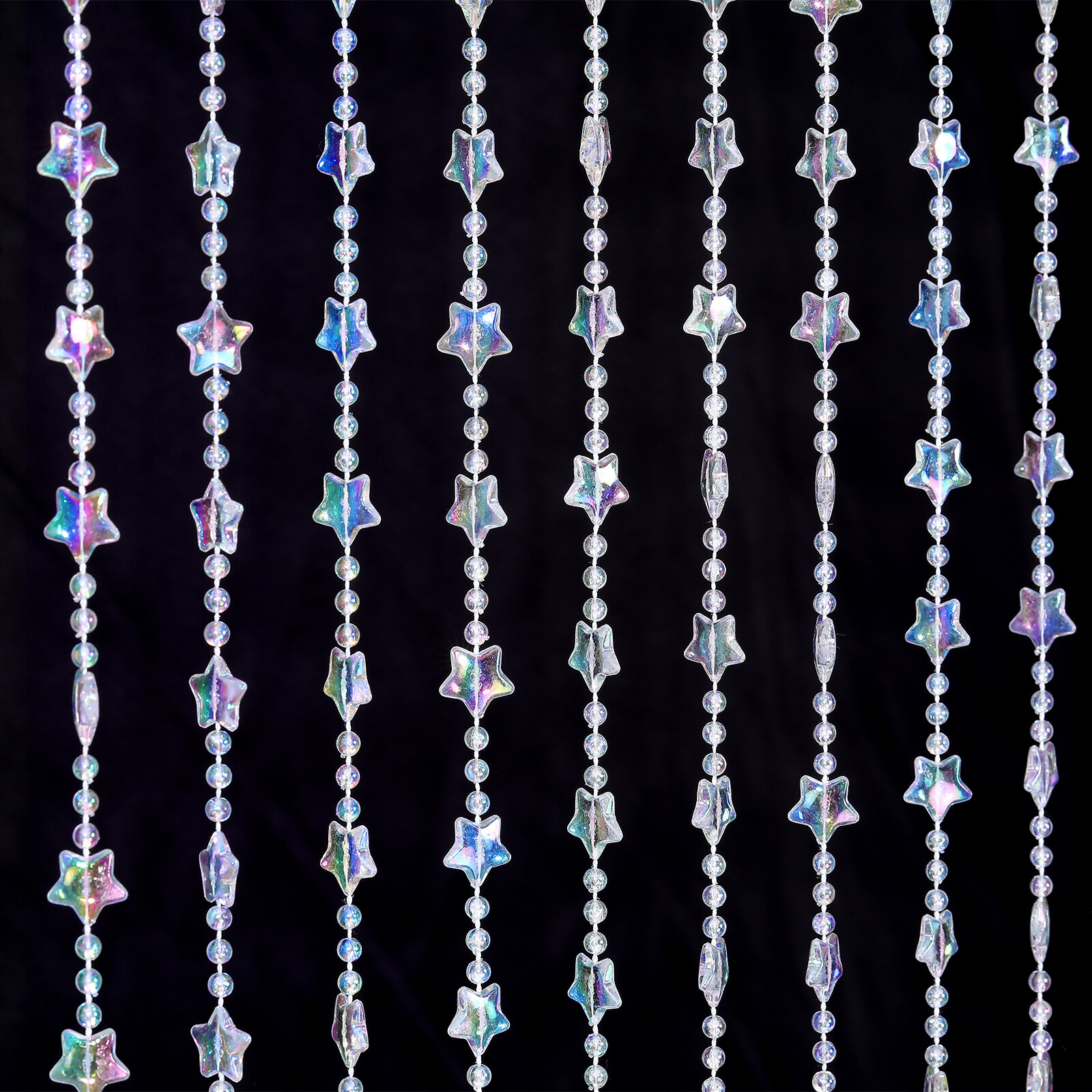 Multi-Pattern Crystal Beaded Curtain Doorway Privacy Hippie Party Wedding Decor