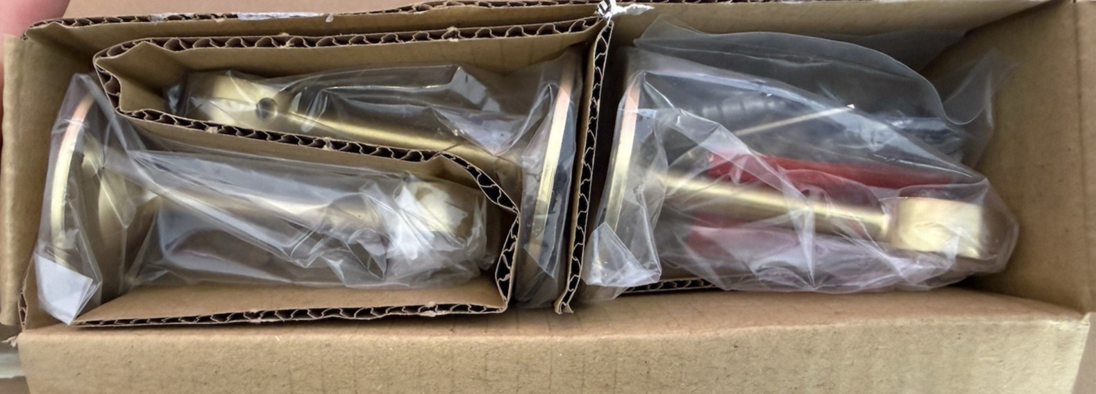 Pottery Barn Kids Window Curtain Rod + Brackets – Gold – 48-88″ – .75″ NEW