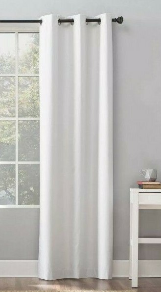 Sun Zero Cyrus Thermal Blackout Grommet Curtain Panel White 40 in x 84 in NEW