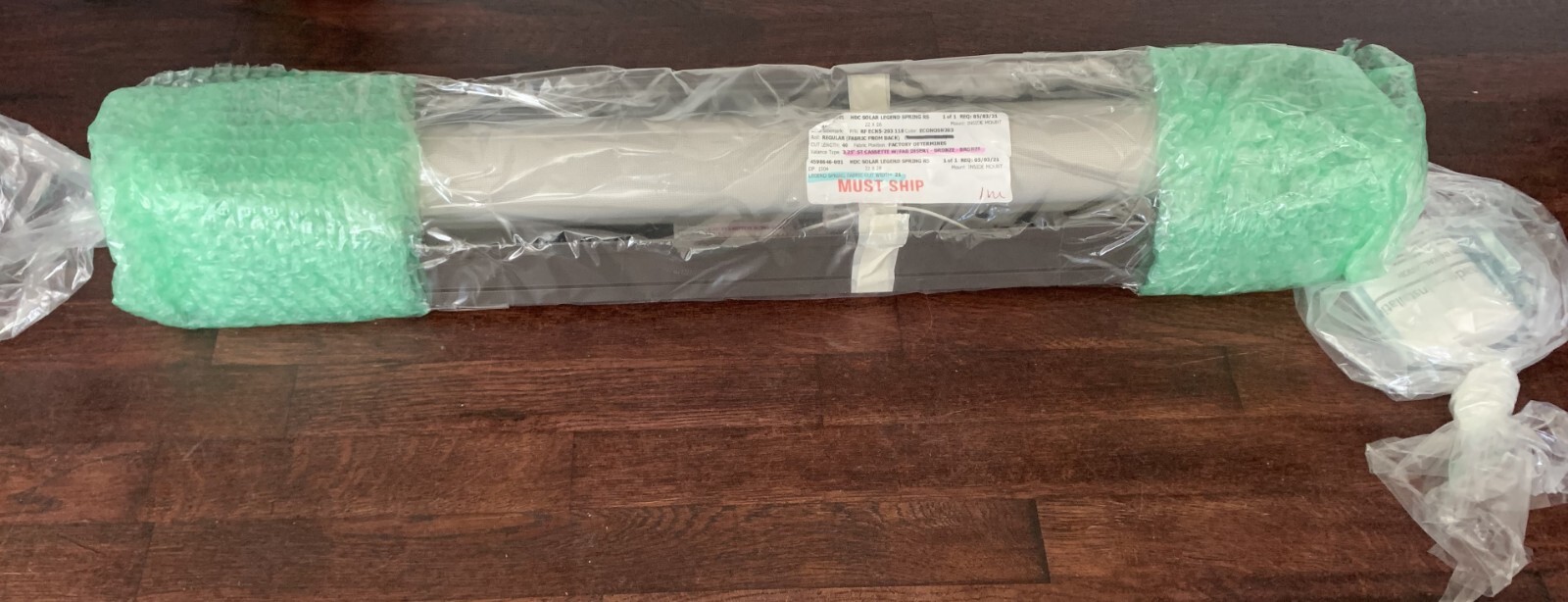 HDC Home Decorators solar legend spring bronze inside mount roller Shade 22 x 28