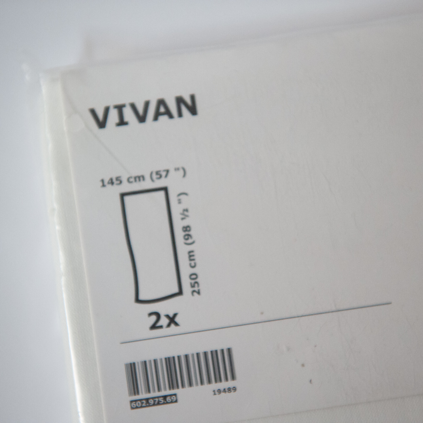 IKEA Vivan Set of 2 Curtain Panels | Polyester Cotton Knit | 98.5″ Long