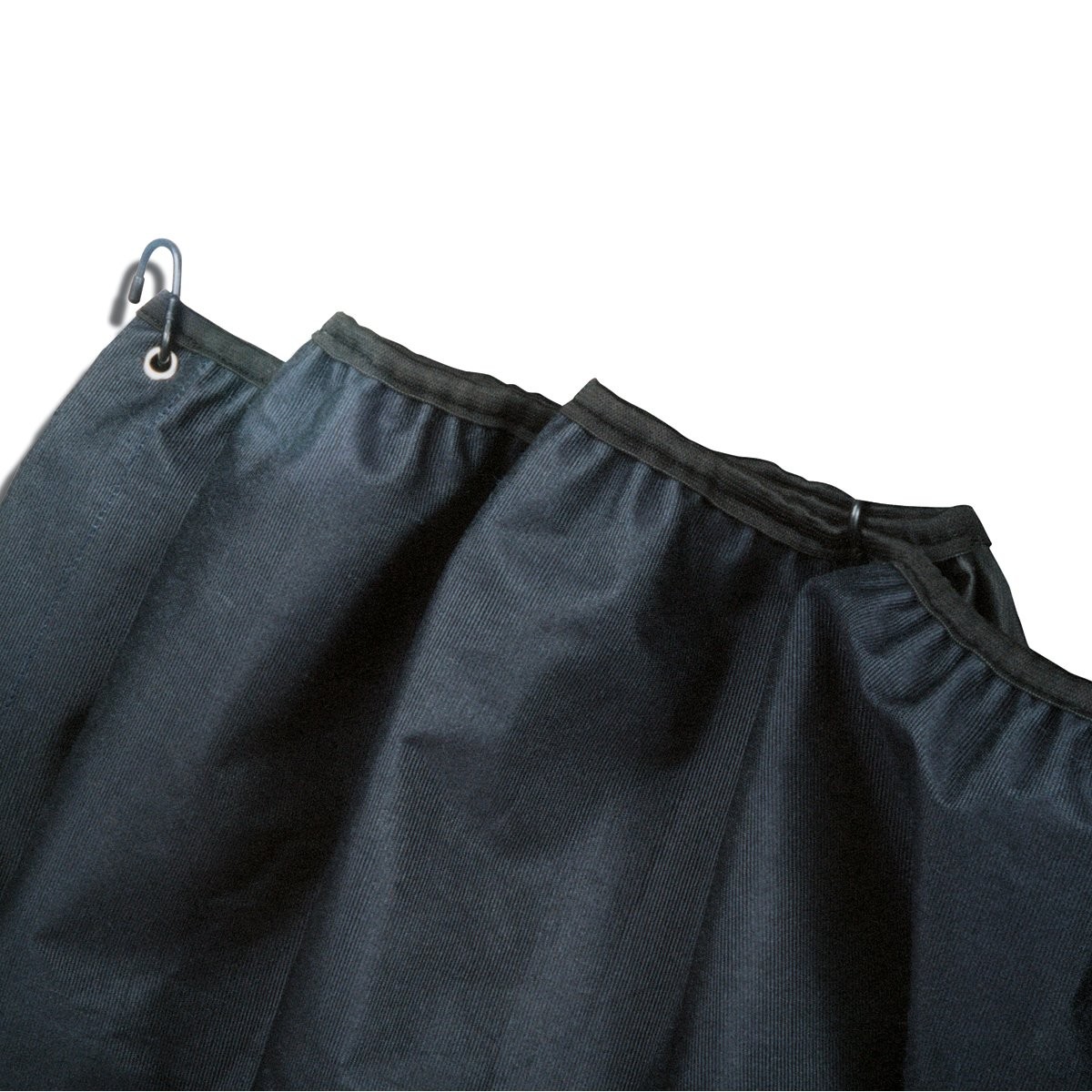 RPCC Black 28 Inches Long by 11 Foot Wide Single Privacy Cab Curtain