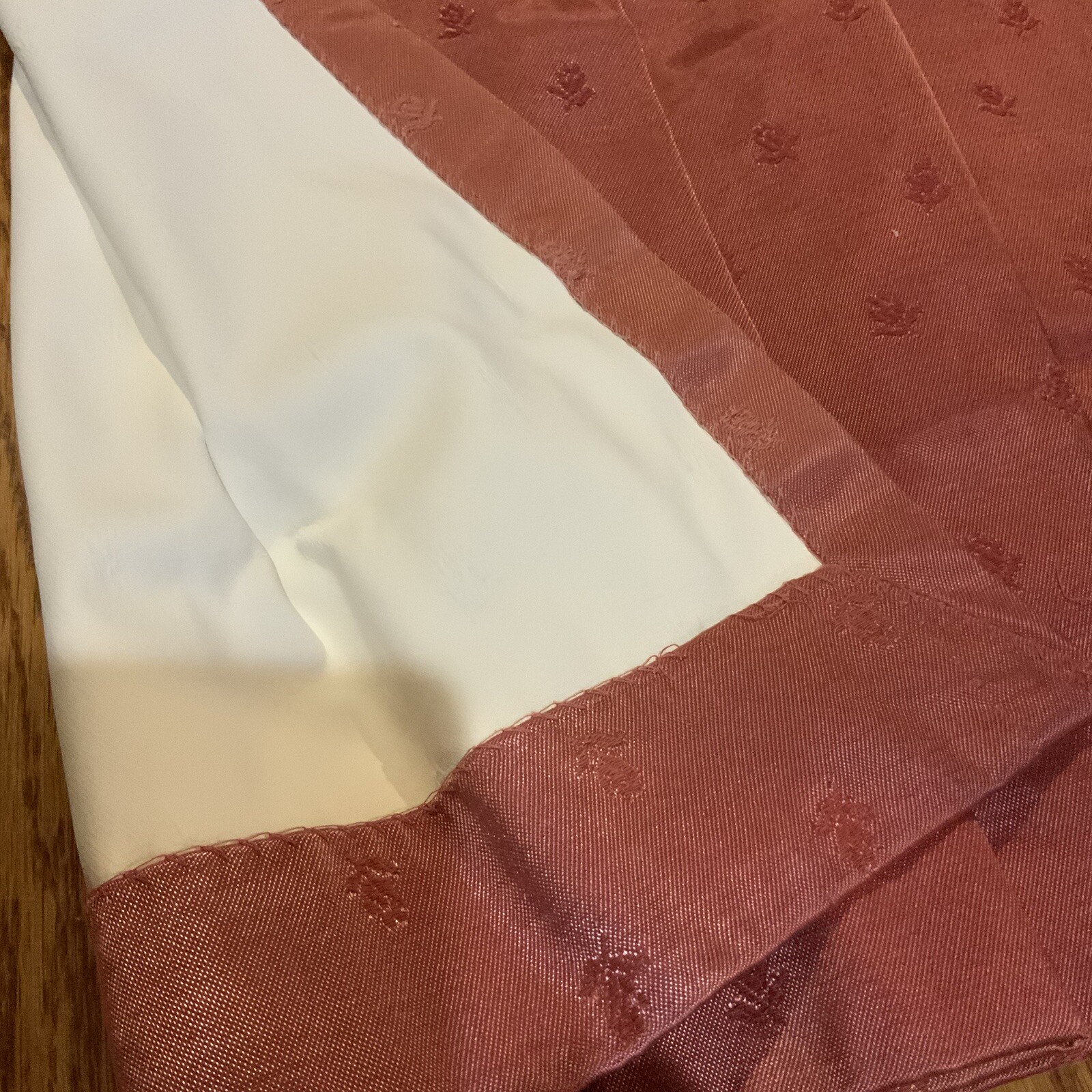Drapes Room Darkening Mauve Floral Print each panel 24in Wide 60in Long Pennys