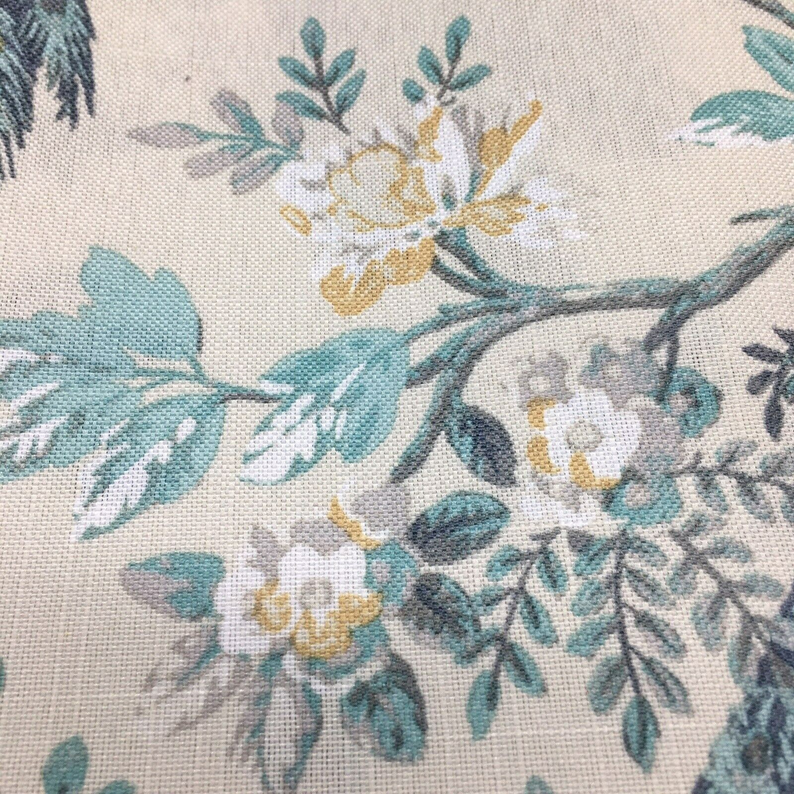 ~Laura Ashley 2-Panel Set Belvedere Peacock Window Curtains Blue Turquoise 38×84