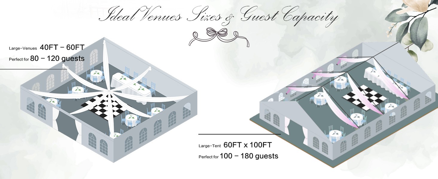 20ftx40ft White Ceiling Curtain for Wedding Parties – 4 Panels Wrinkle-40 FT