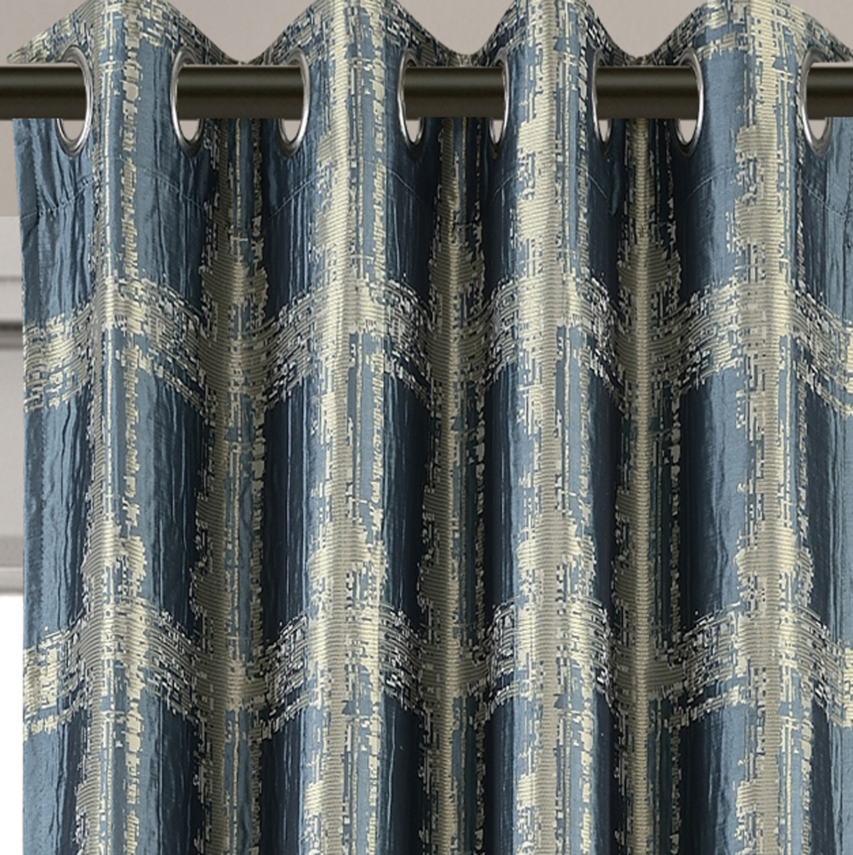 Studio (Pair) Top Grommet Abstract Jacquard Window Curtain Panel
