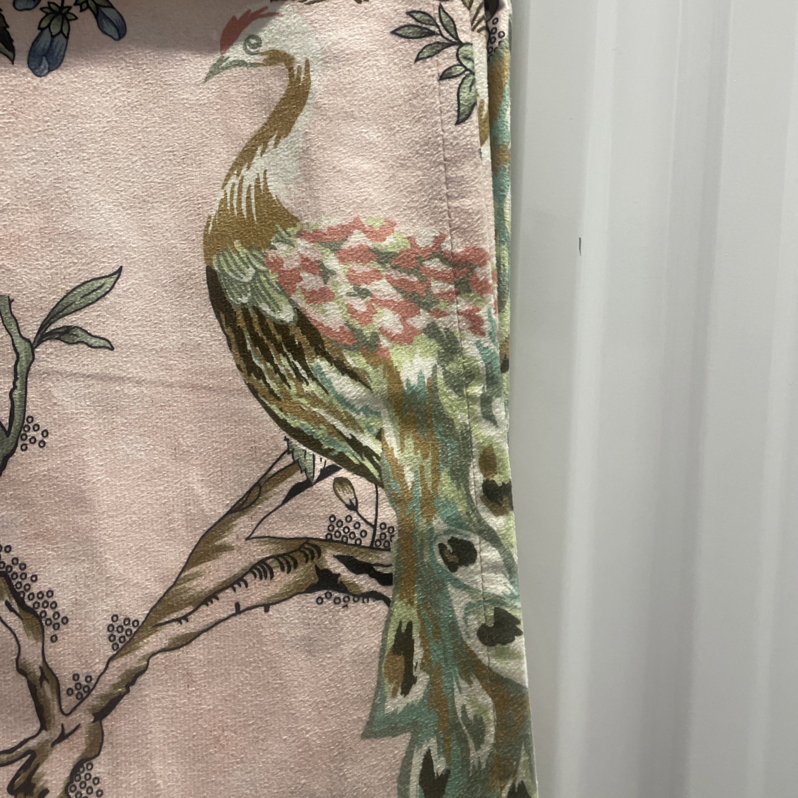 Callisto Home Peacock Bird Floral Curtains 2pc Window Panels Drapes New 38 x 84”
