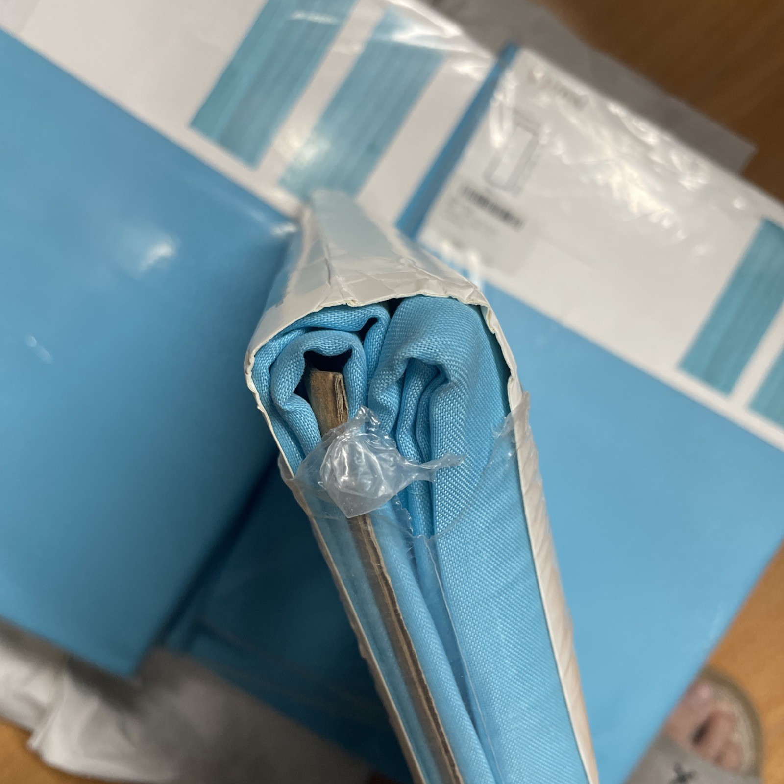 6 Pairs: IKEA Curtain VIVAN Solid Blue Sheer Turquoise 57×98 ½ Panel (Open Box)