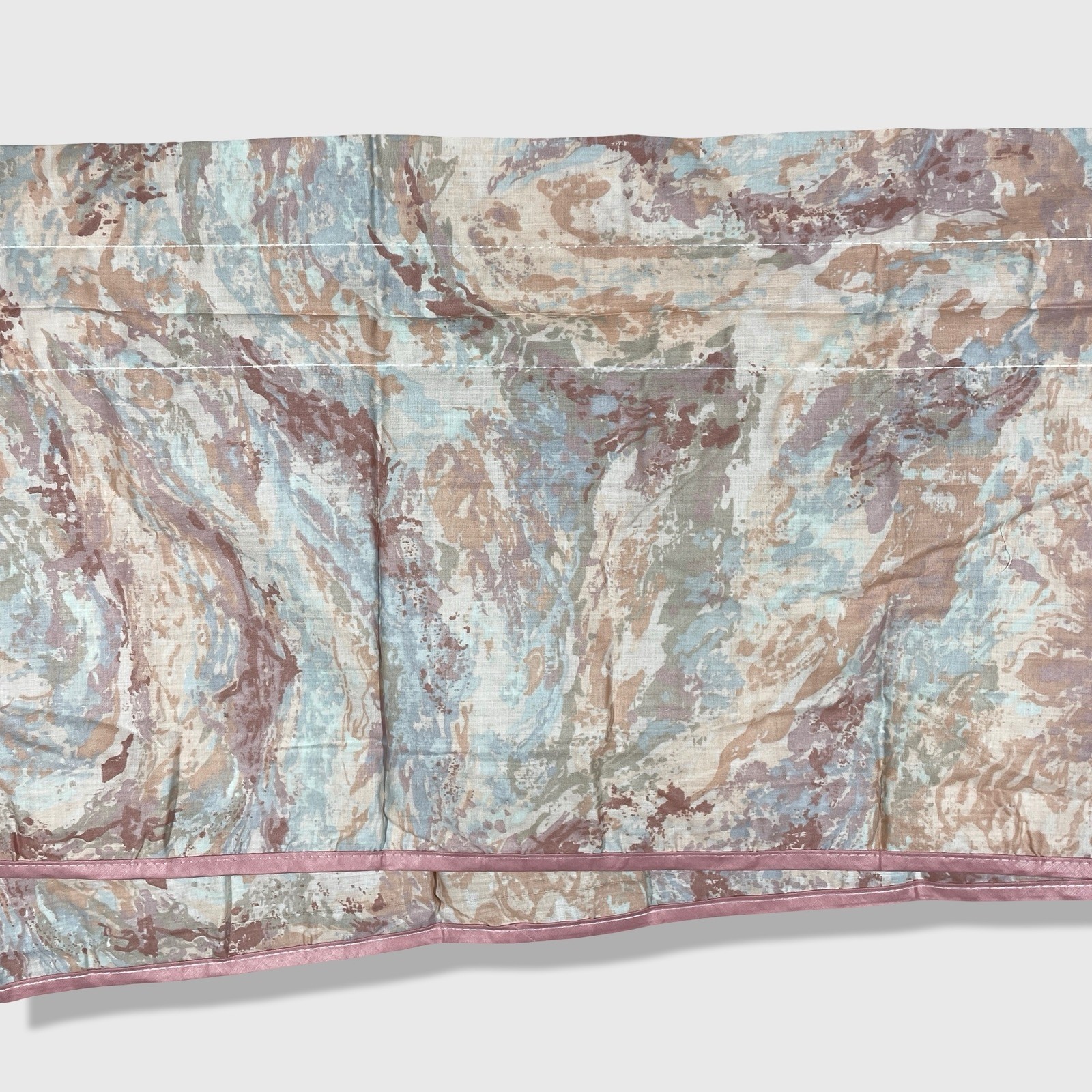 Unbranded Vintage Curtain Valance One Size Pink Blue Marbled Retro Aesthetic