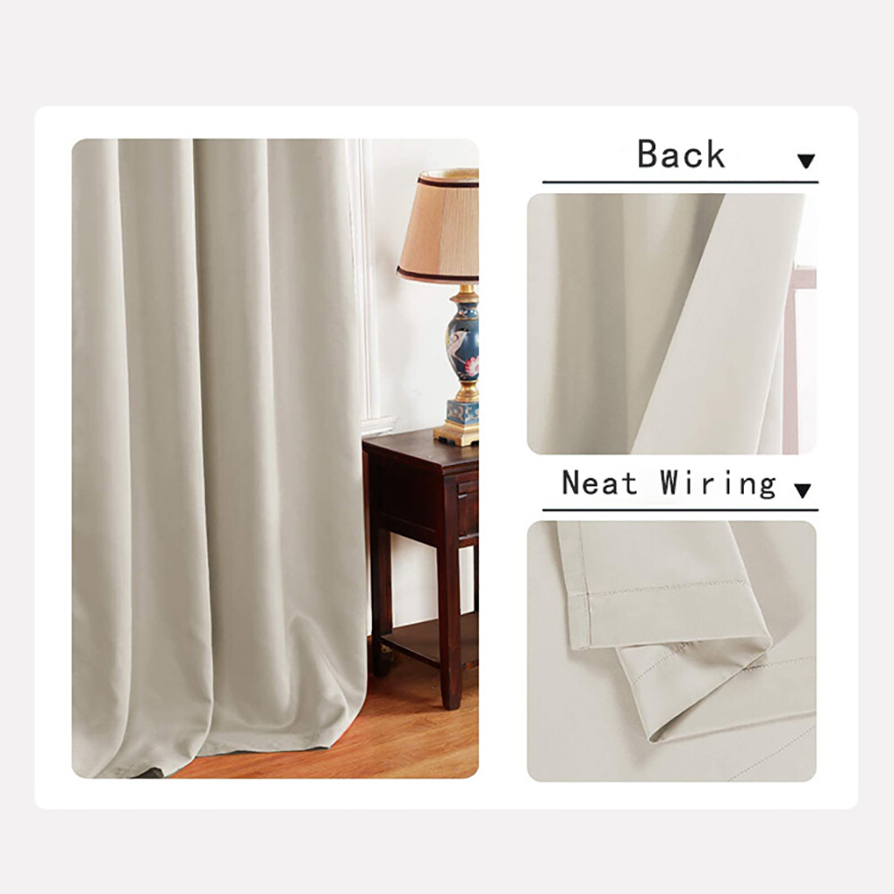 Bay Window Solid Curtains For Bedroom Drapes For Living Room Blackout 2 Panels